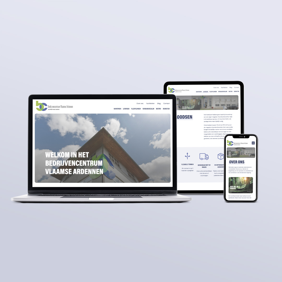 Bedrijvencentrum Vlaamse Ardennen - Responsive webdesign