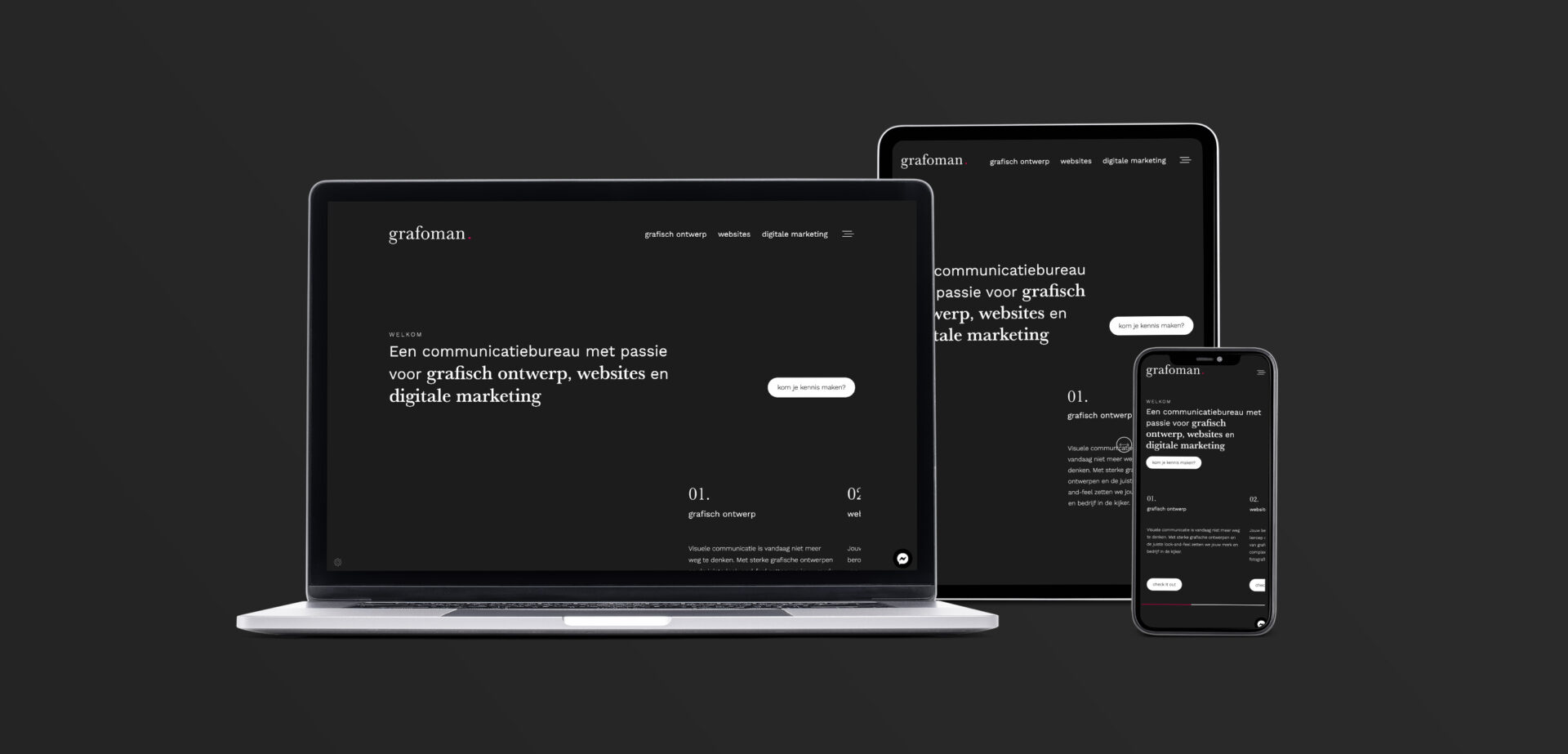 Grafoman website - Responsive design